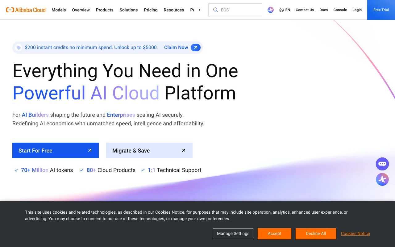 Alibaba Coding Plan website