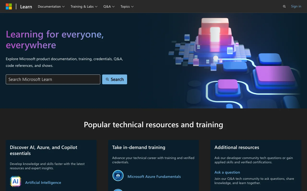 Azure Cognitive Services website