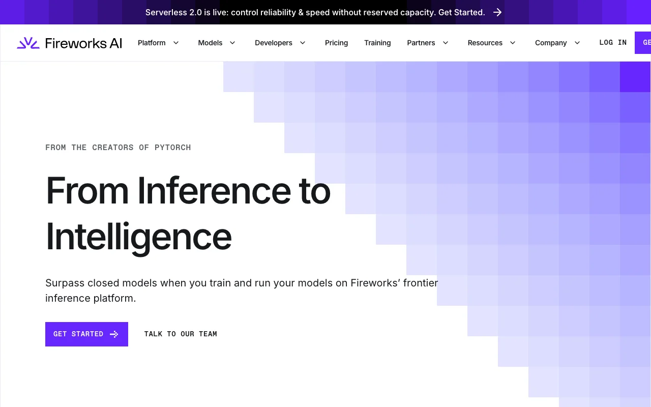 Fireworks AI website